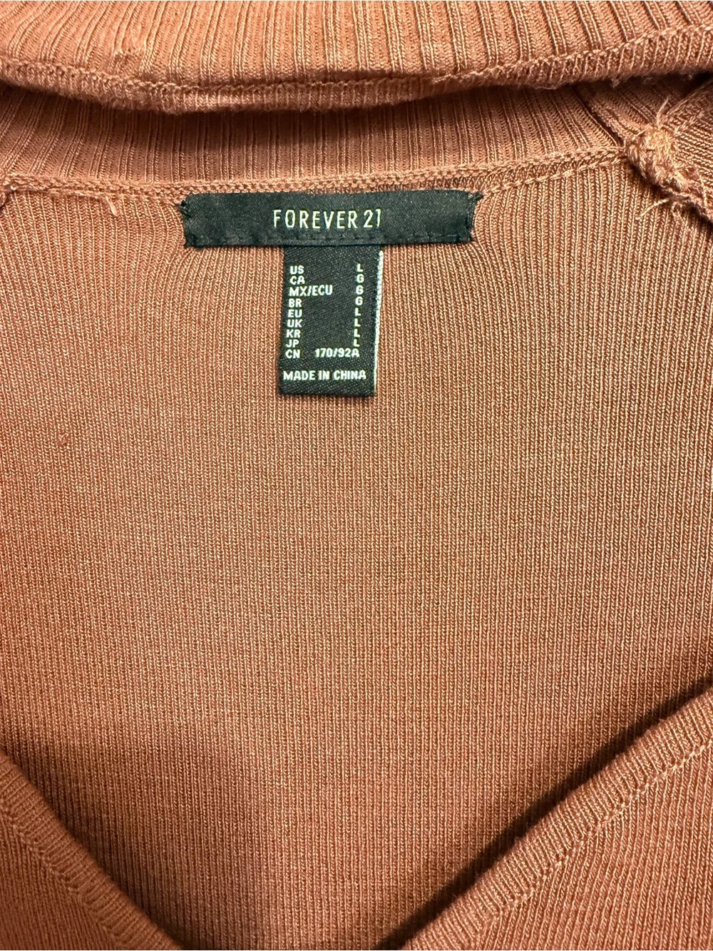 Forever 21 brown cut out mock neck sweater dress